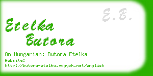 etelka butora business card